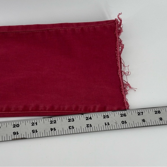 Dear John Womens Red Straight Leg‎ Frayed Ankle Jeans Size 26 - Picture 5 of 11